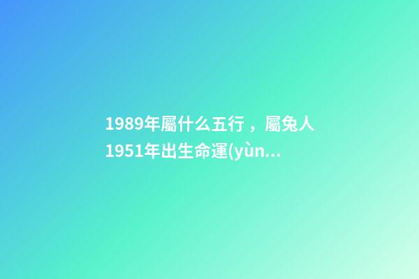 1989年屬什么五行，屬兔人1951年出生命運(yùn)